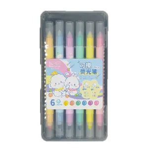 ماژیک علامت گذار مدل فانتزی کد 03 بسته 6 عددی