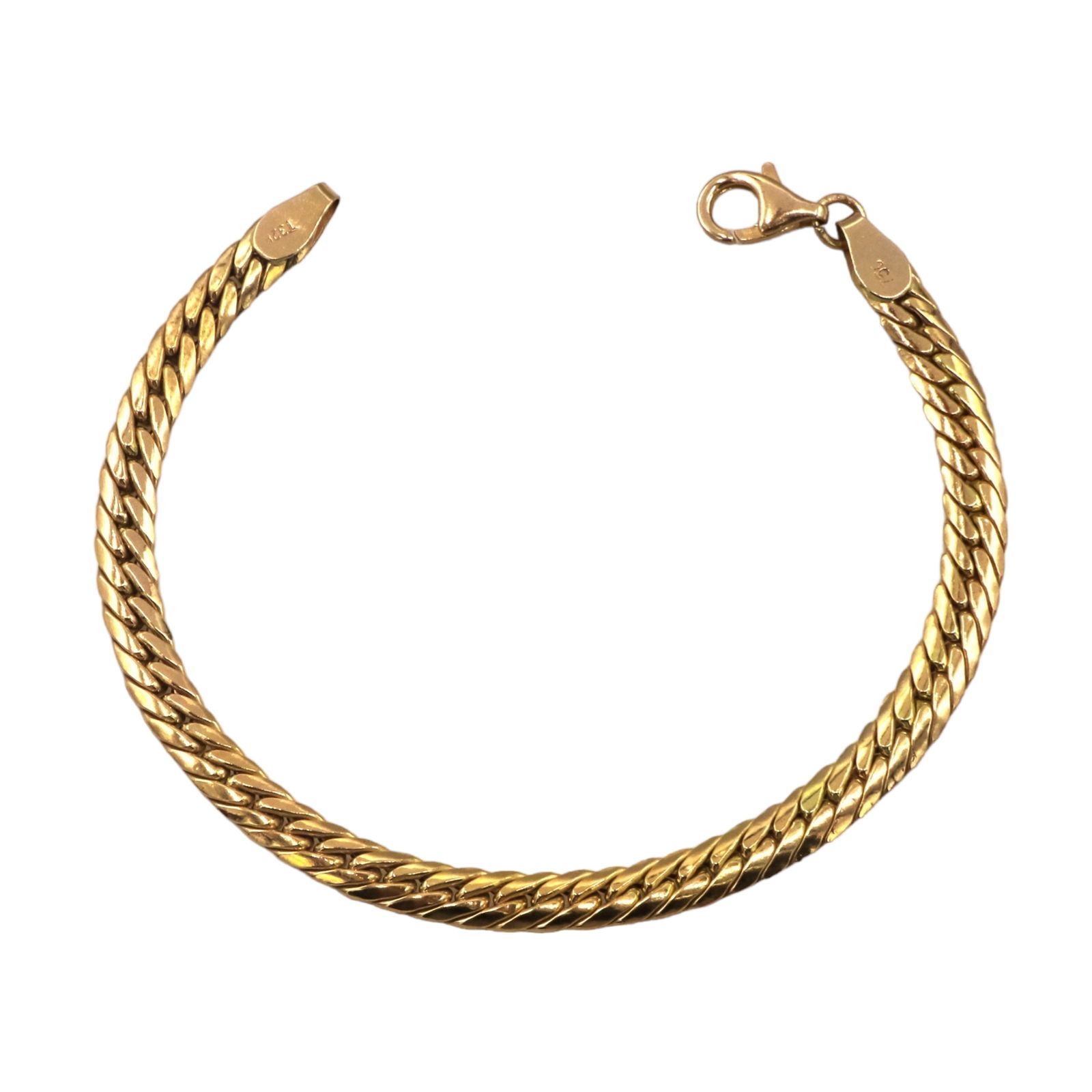 دستبند طلا 18 عیار زنانه مدل حصیری -  - 1