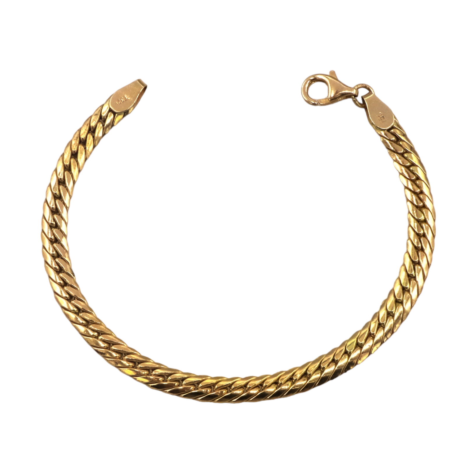دستبند طلا 18 عیار زنانه مدل حصیری -  - 5