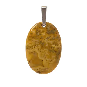 آویز گردنبند مدل سنگ طبیعی عقیق