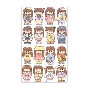 برچسب سهیلا جایروندی مدل برش نخورده طرح اسکرپ بوک دختران زیبا