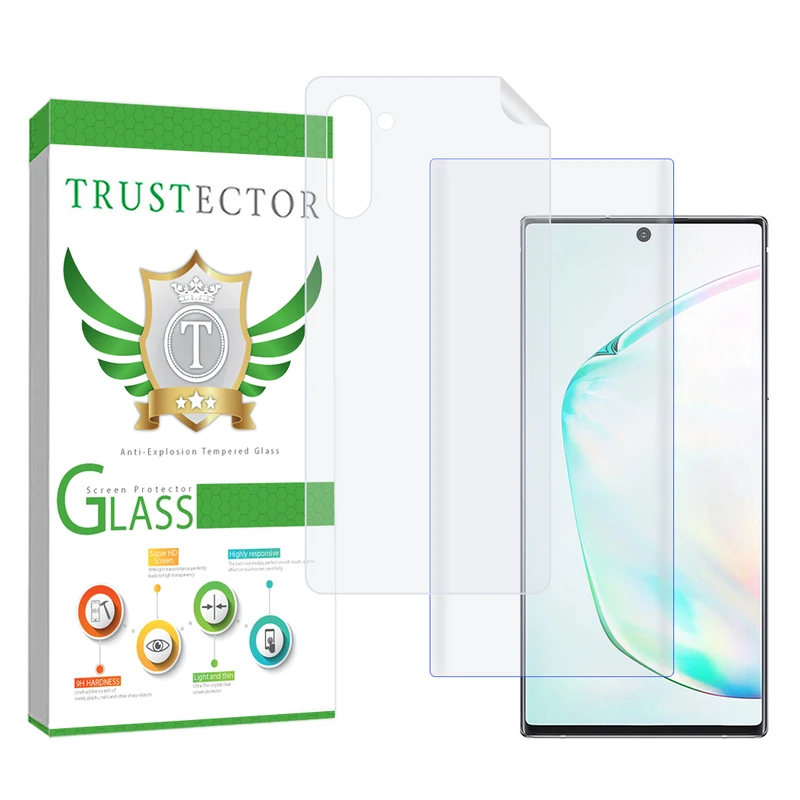 محافظ صفحه نمایش تراستکتور مدل UVNANOMTBT مناسب برای گوشی موبایل سامسونگ Galaxy Note 10 4G / Galaxy Note 10 5G به همراه محافظ پشت گوشی