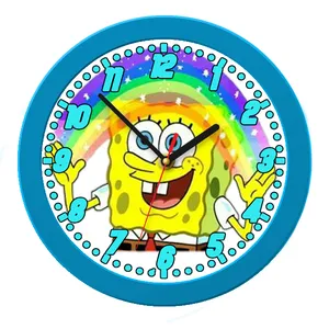 ساعت دیواری کودک مدل باب اسفنجی bob sponge