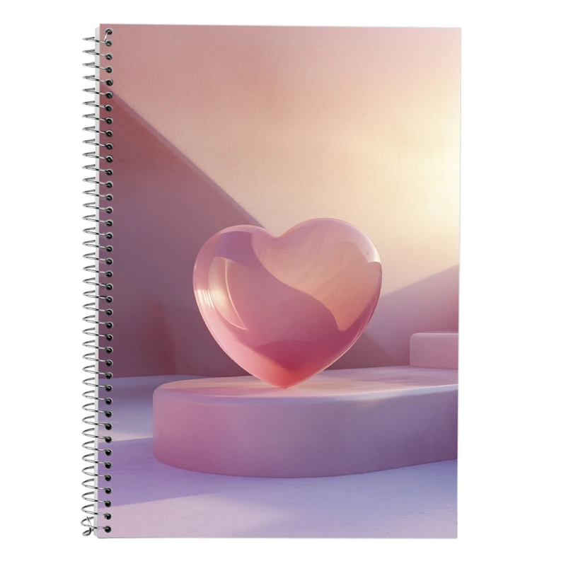 دفتر زبان 50 برگ مدوپد مدل دو خط طرح عاشقانه love کد DF14117