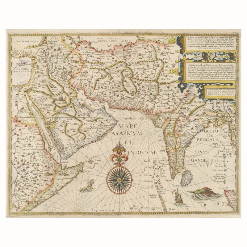 پوستر مدل  نقشه اقیانوس هند  