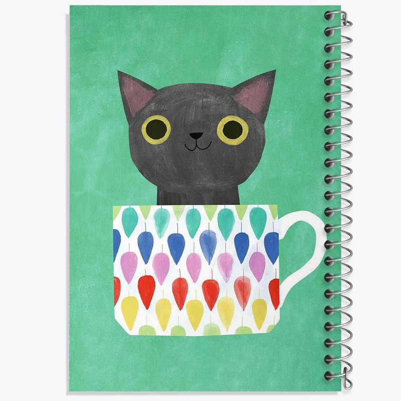 دفتر مشق 100 برگ خندالو طرح گربه کد 5083