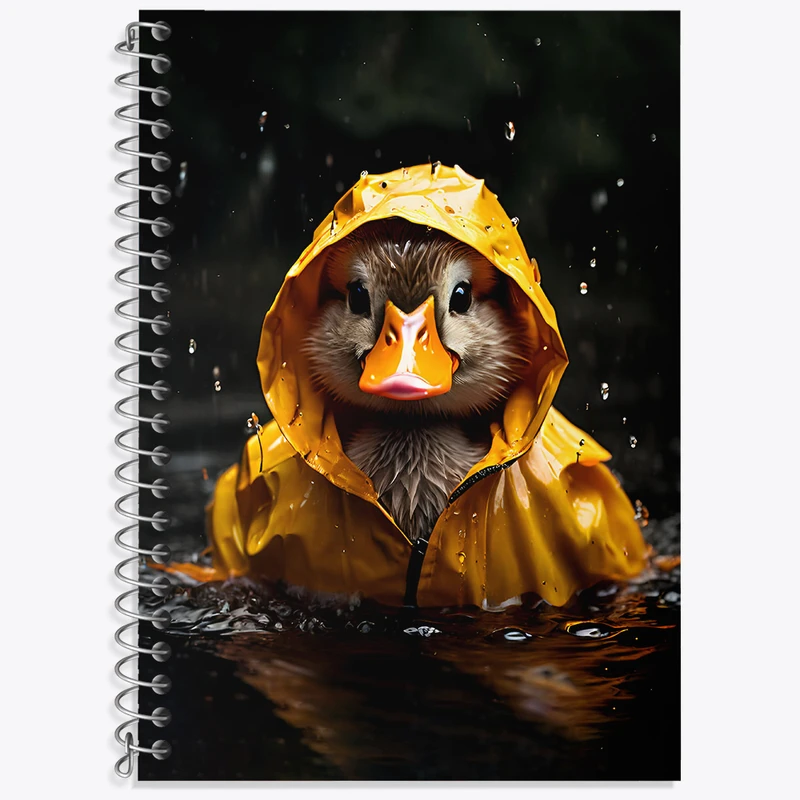 دفتر زبان 50 برگ خندالو مدل دو خط طرح اردک بامزه کد N3573