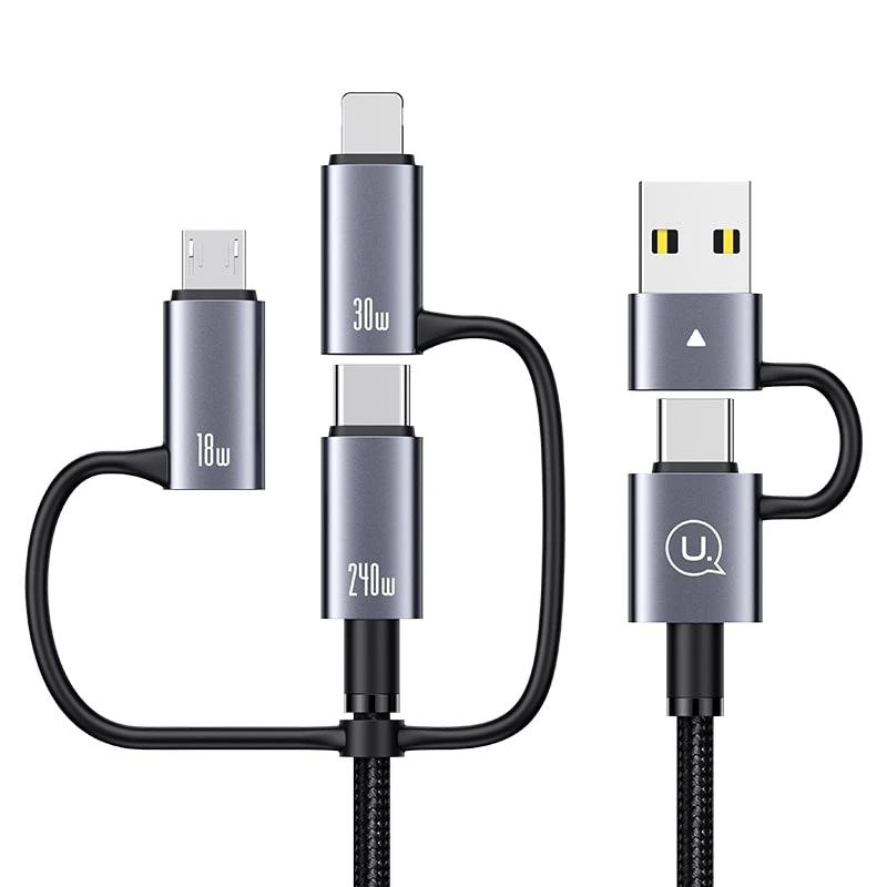 کابل تبدیل usb / usb-c به usb-c / micro usb / لایتنینگ یوسمز مدل sj738 طول 2 متر