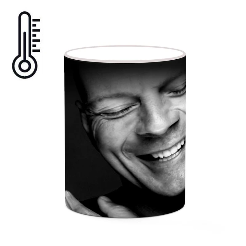 ماگ حرارتی کاکتی طرح بروس ویلیس Bruce Willis مدل mgh25363