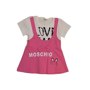 پیراهن دخترانه مدل بانی رنگ صورتی