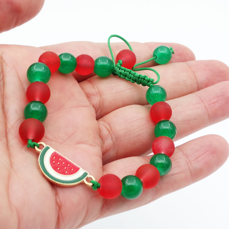 دستبند دخترانه مدل هندوانه یلدا کد D 06 دستبند دخترانه مدل هندوانه یلدا کد D 06