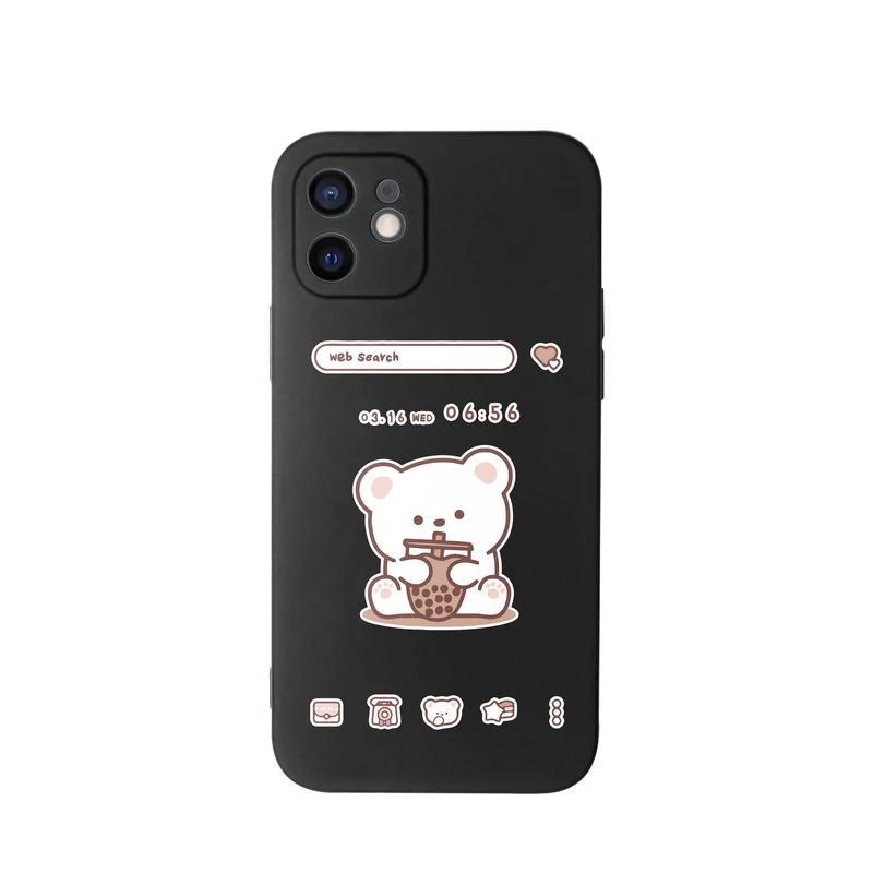کاور قاب گارد طرح خرس اسموتی کد m6886 مناسب برای گوشی موبایل اپل iphone 12 mini