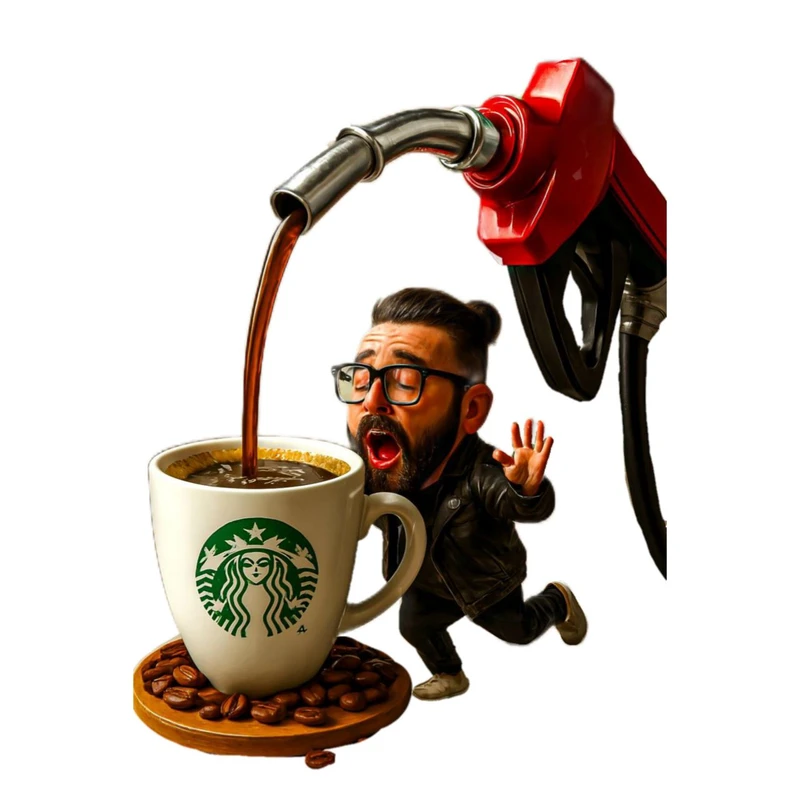 استیکر پارچه و لباس پاد آفرین مدل لیوان فنجان قهوه کد 3559