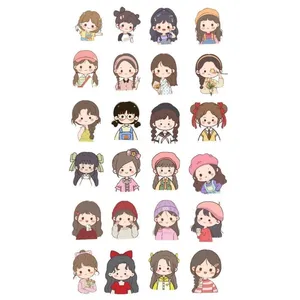 استیکر لپ تاپ طرح دخترانه کد 3 مجموعه 24 عددی