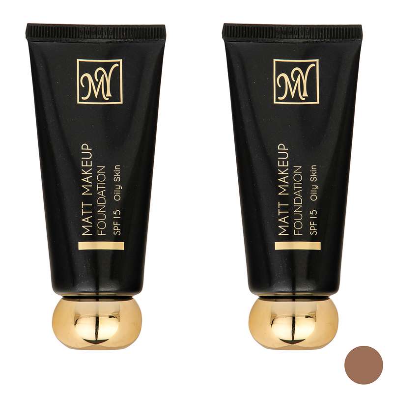 کرم پودر مای سری Black Diamond مدل Matt Makeup شماره 02 حجم 35 میلی لیتر بسته دو عددی