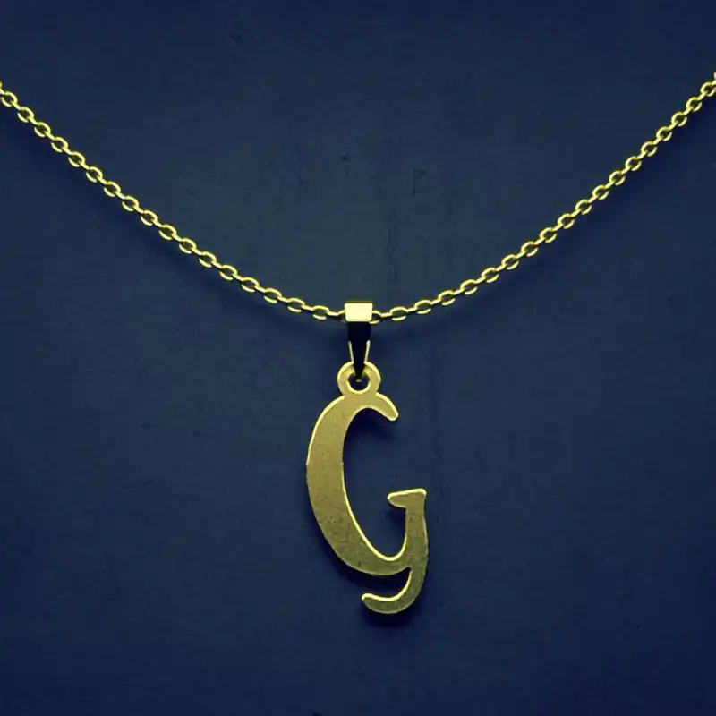 گردنبند طلا 18 عیار زنانه مدوپد مدل حرف G کد H3-1-1345