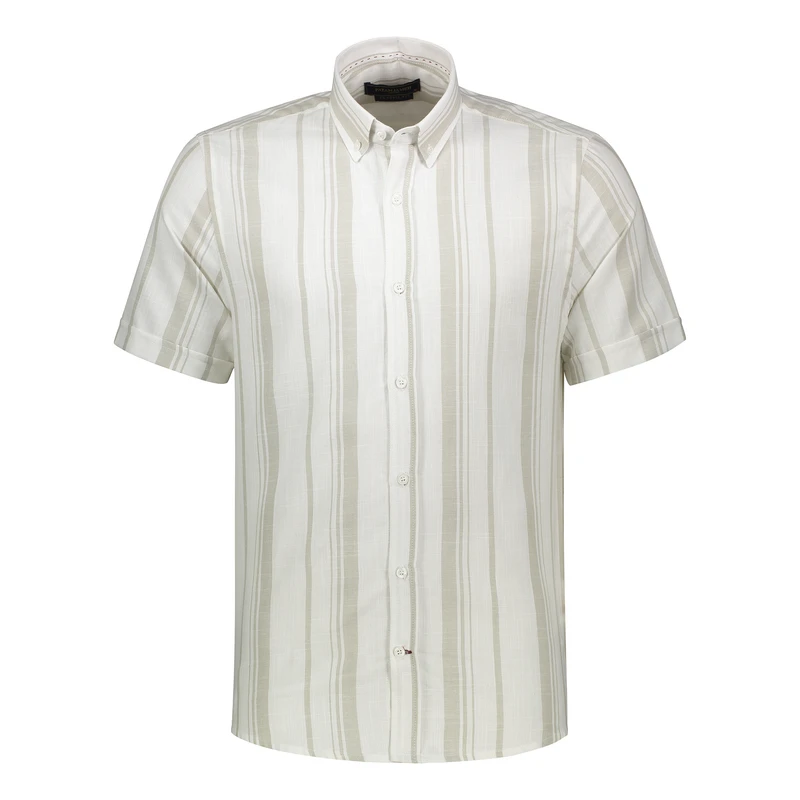 پیراهن آستین کوتاه یقه برگردان مردانه پاتن جامه مدل 04MC8028