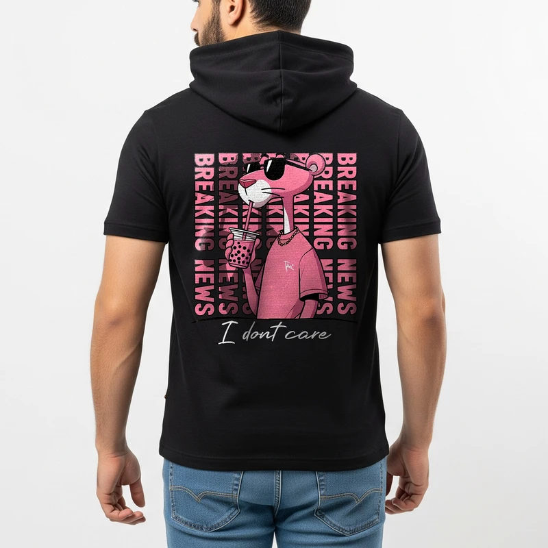 تی‌شرت کلاه‌دار آستین کوتاه مردانه مدل 14040405