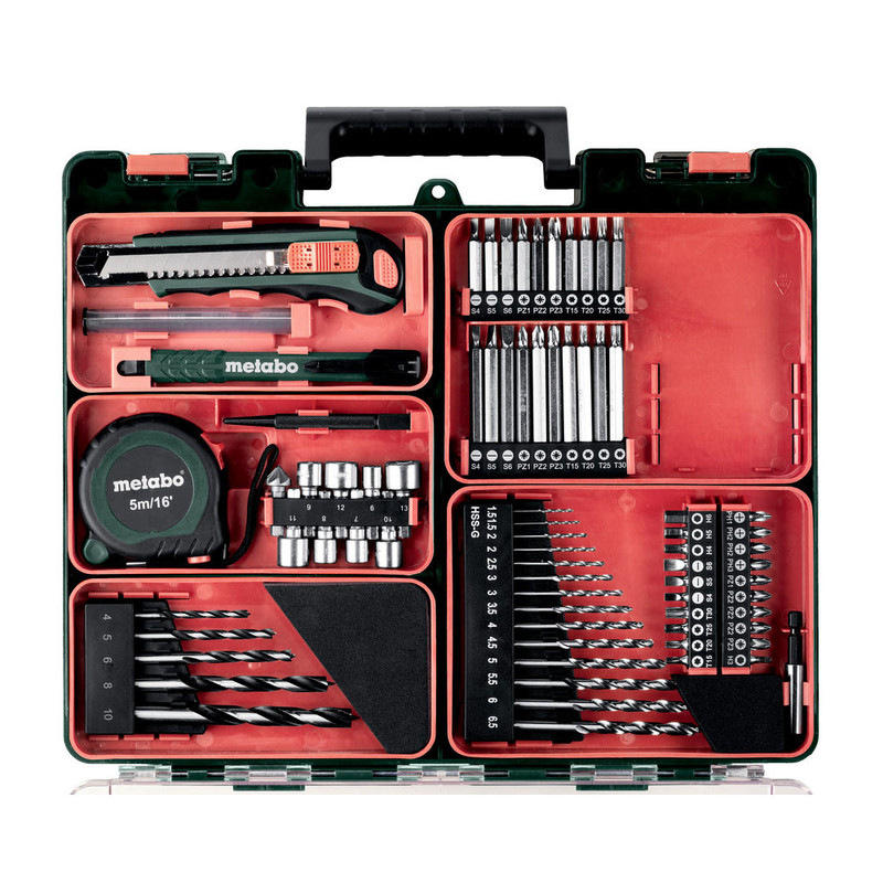 دریل پیچ گوشتی شارژی متابو مدل BS 18 Red Edition Set