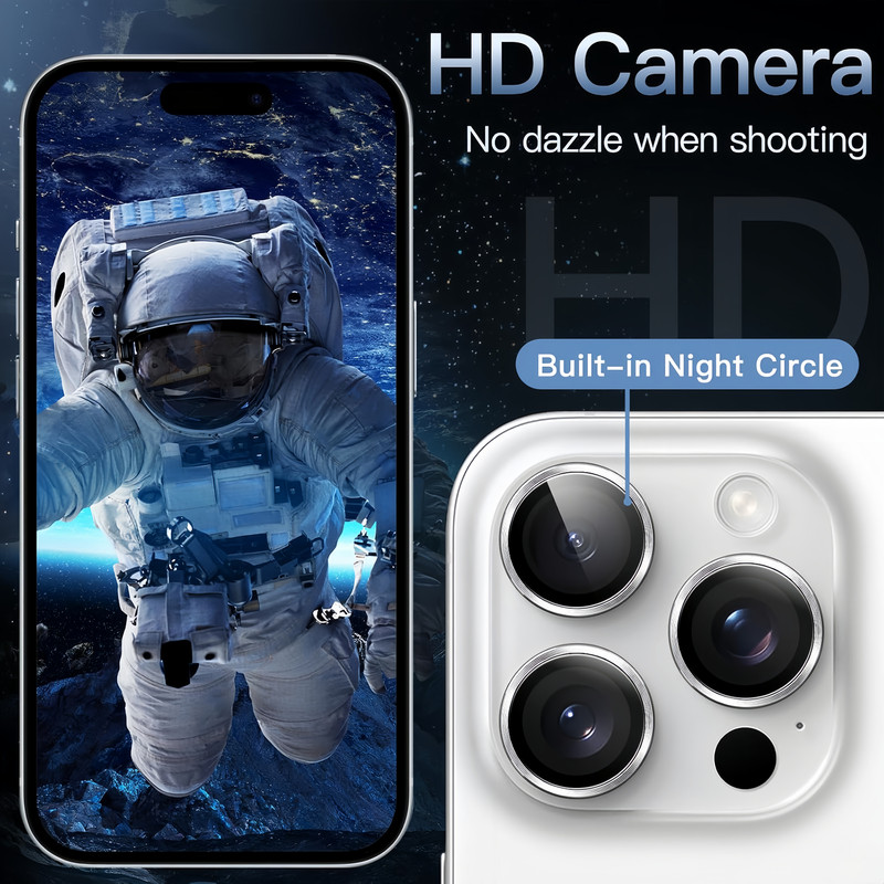 محافظ لنز دوربین اسلیکتو مدل Pro Plus مناسب برای گوشی موبایل اپل iPhone 15 Pro Max