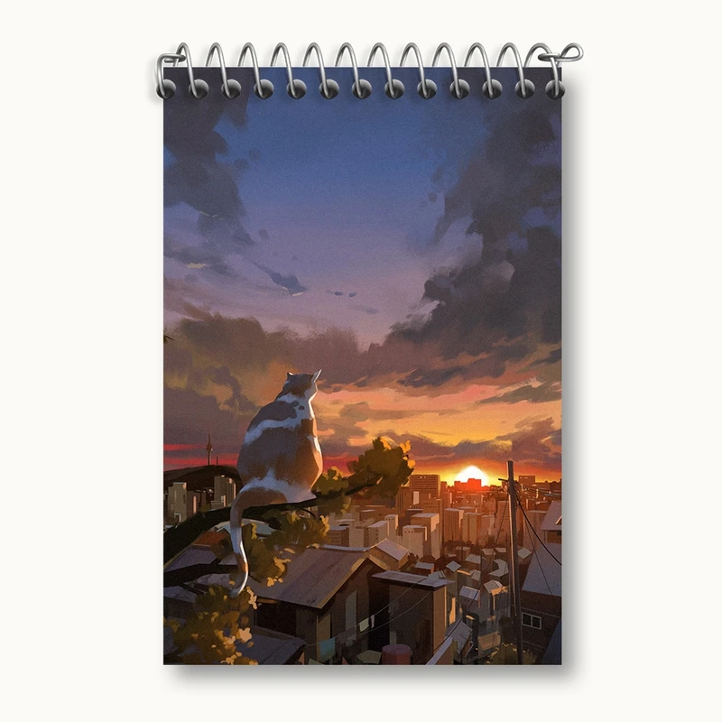 دفتر یادداشت 50 برگ خندالو مدل گربه (Cat) کد F576