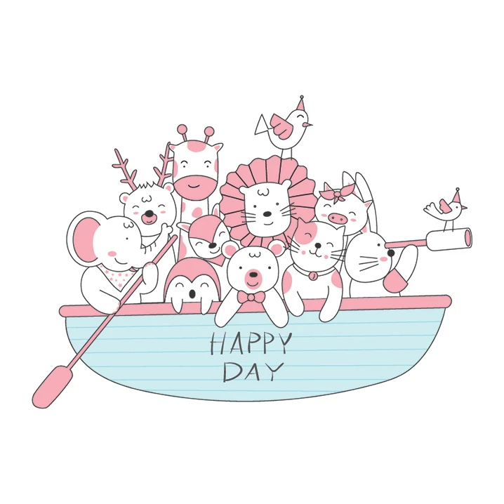 استیکر لپ تاپ مدل Happy Day Animal کد ST339