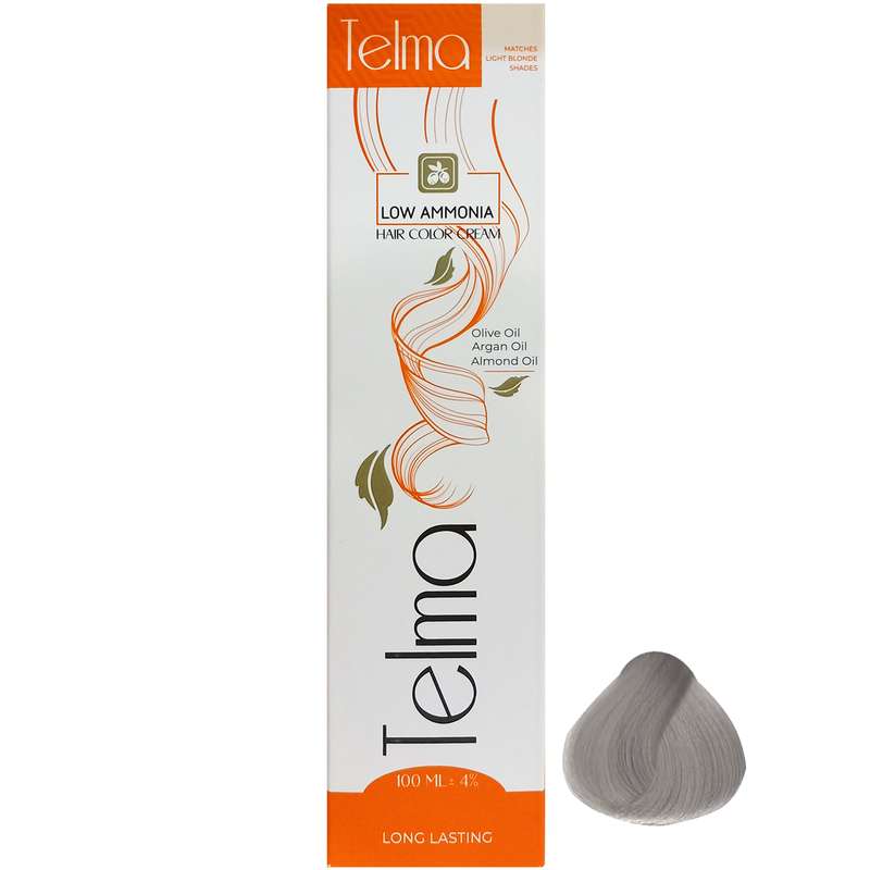 رنگ مو تلما مدل Low Ammonia شماره 10.11 حجم 100 میلی لیتر رنگ بلوند خاکستری پلاتینه رنگ مو تلما مدل Low Ammonia شماره 10.11 حجم 100 میلی لیتر رنگ بلوند خاکستری پلاتینه