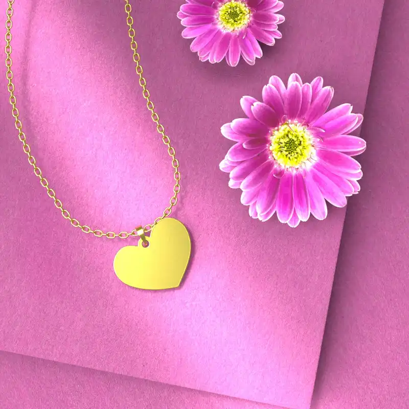 گردنبند طلا 18 عیار زنانه مدوپد مدل قلب کد E1019