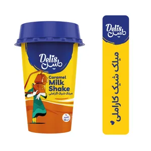 میلک شیک دلیس با طعم کارامل - 200 میلی لیتر