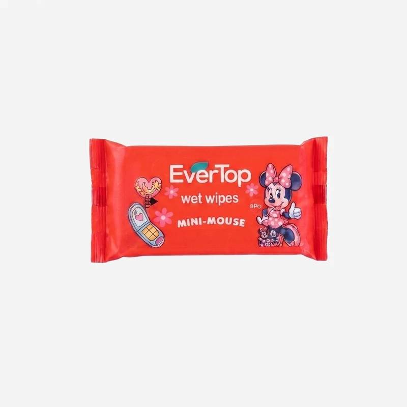 دستمال مرطوب کودک اورتاپ مدل مینی موس بسته 8 عددی
