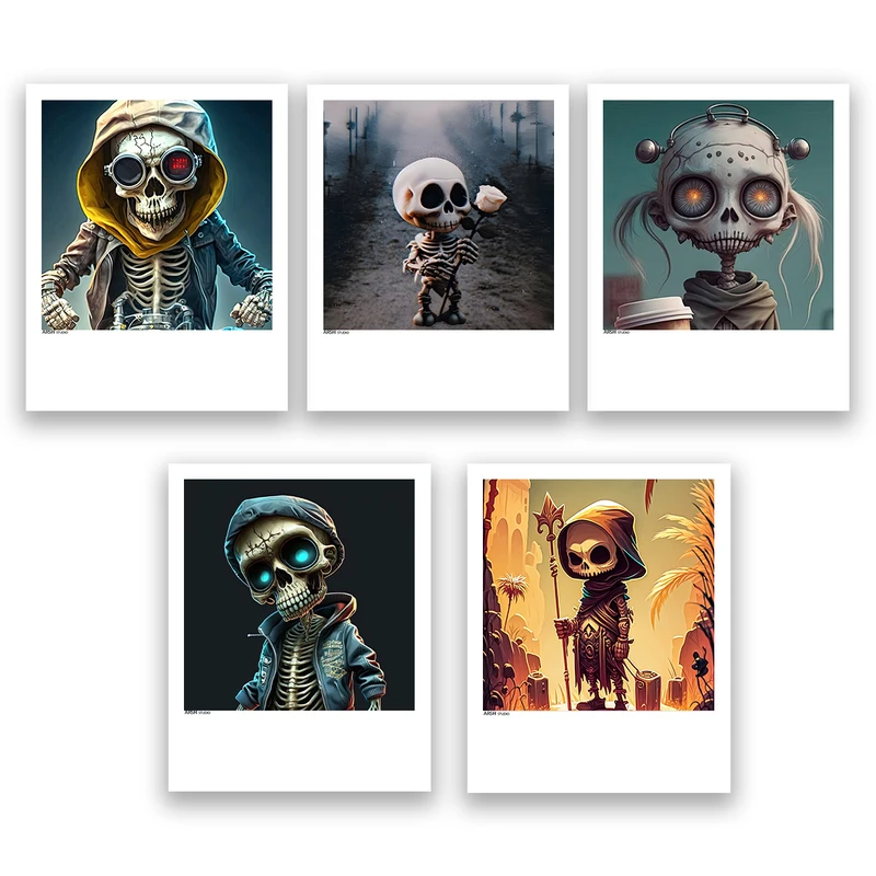 آویز تزیینی عرش مدل فانتزی اسکلت کد Asa855 مجموعه پنج عددی