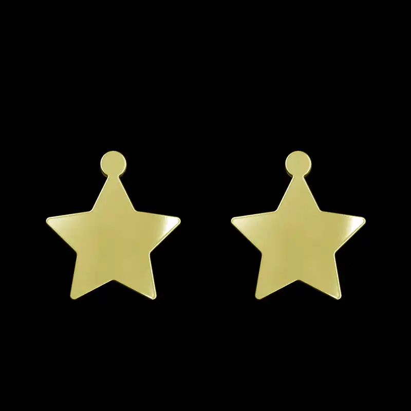 گوشواره طلا 18 عیار زنانه مدوپد مدل ستاره کد GA1-15514