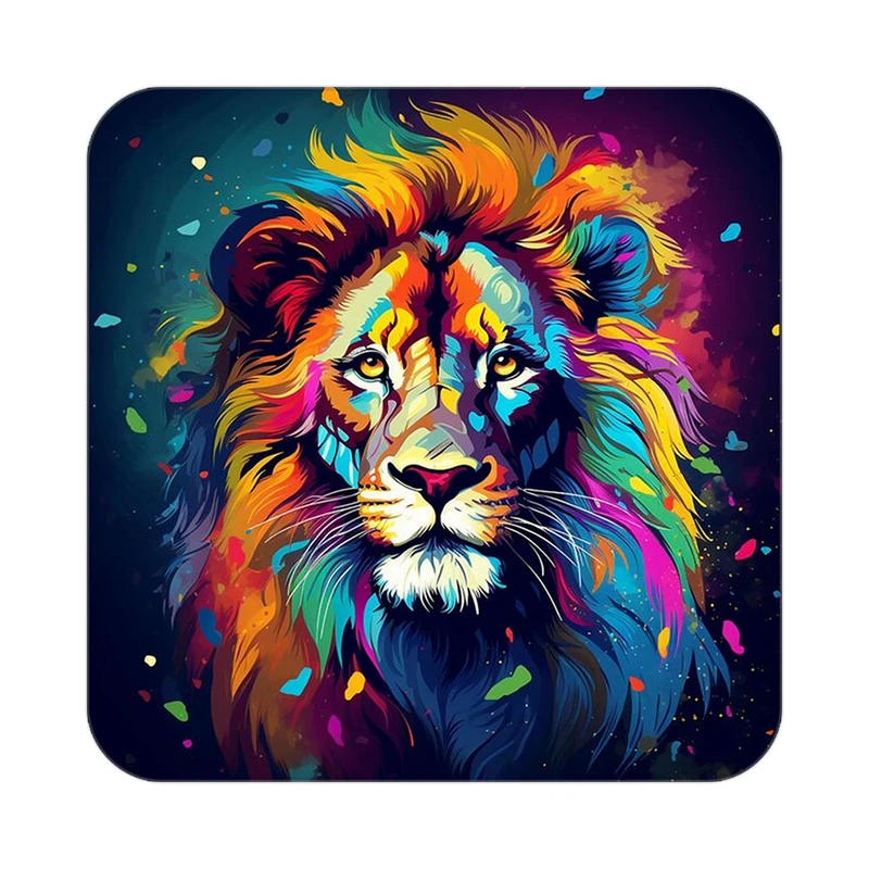 زیر لیوانی کاکتی طرح شیر مدل mp22964