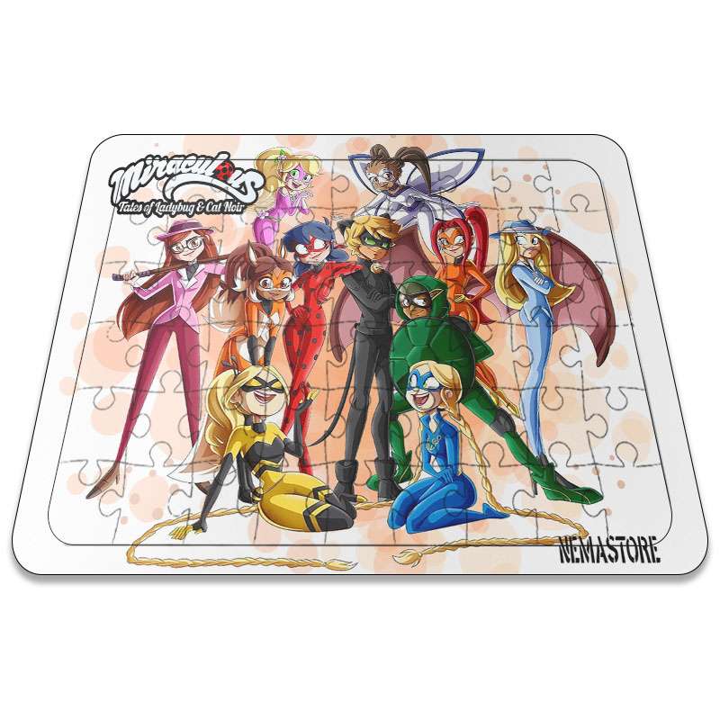 پازل 54 تکه نمااستور طرح دختر کفشدوزکی و دوستان کد 1029