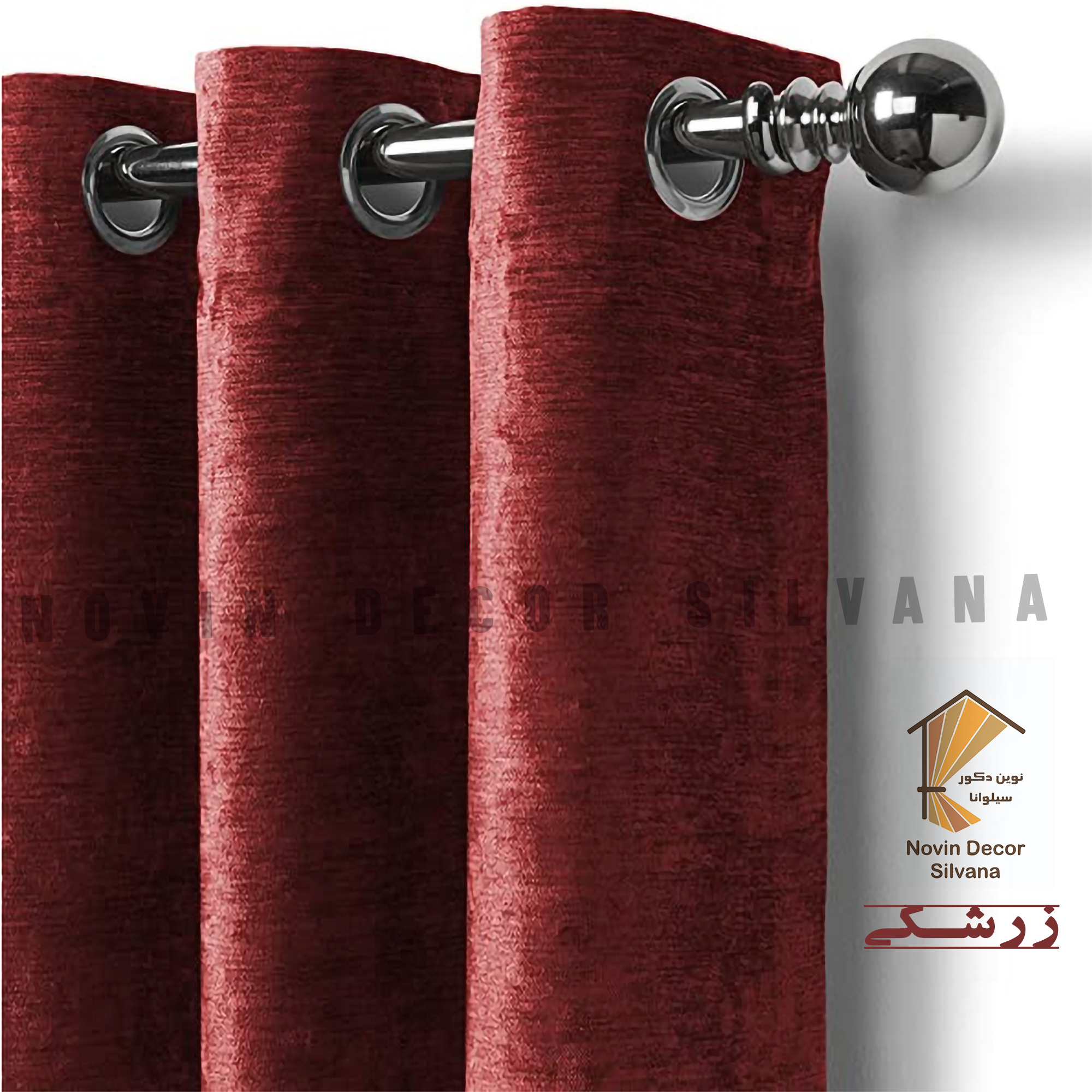 پرده نوین دکور سیلوانا مدل مخمل شانل 1 _ 180 سایز 180 × 140 سانتی متر