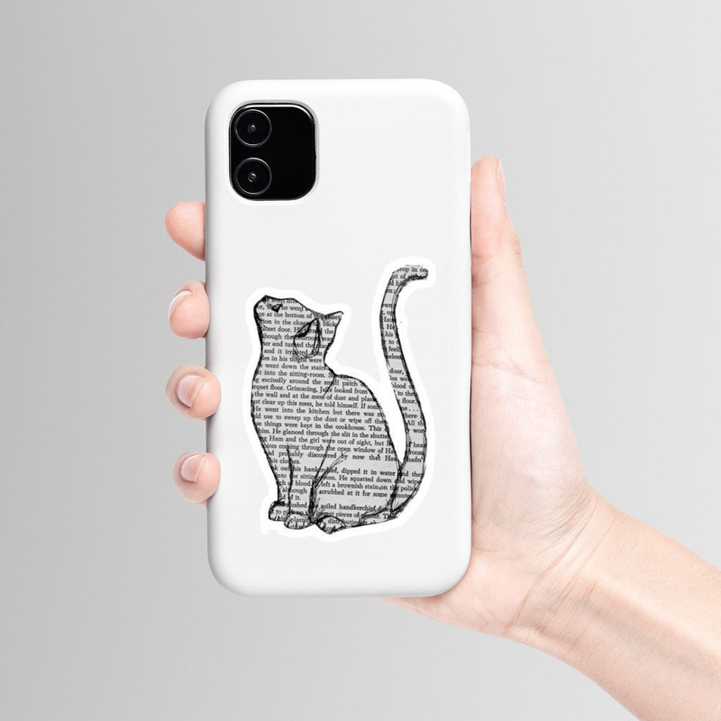 استیکر لپ تاپ و موبایل بووم طرح گربه کد mr11