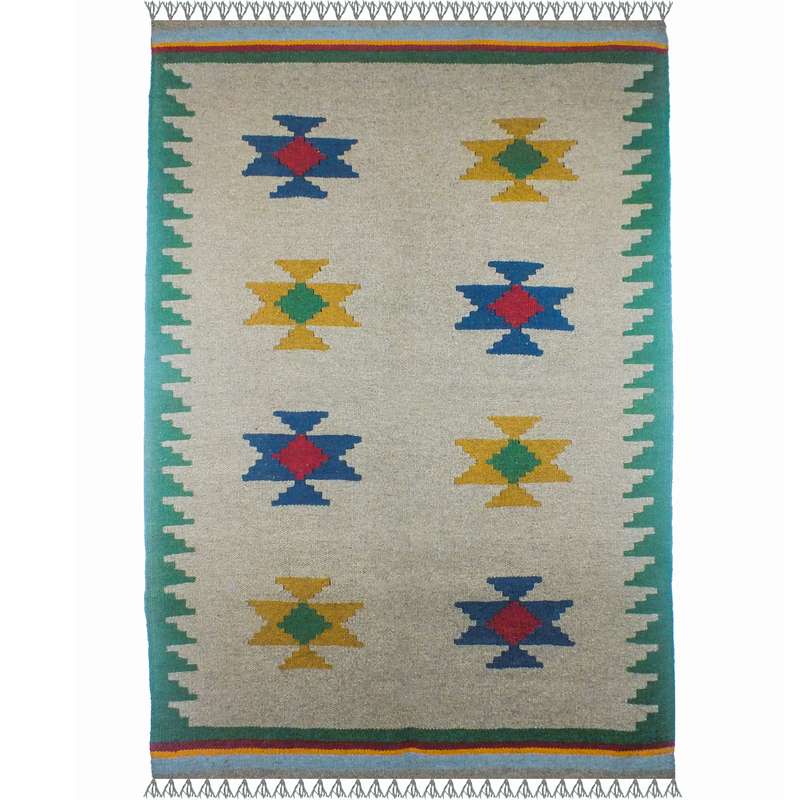 گلیم دستبافت یک و نیم متری کد 22306