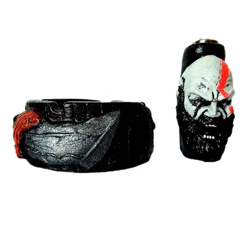 ست هدیه فندک گازی و زیرسیگاری مدل گادآف وار 109