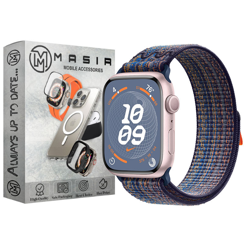 بند مسیر مدل Sport Loop مناسب برای اپل واچ سری 1/2/3/4/5/6/7/8/9/SE/ULTRA/ULTRA 2 سایز 42/44/45/49 میلی متری
