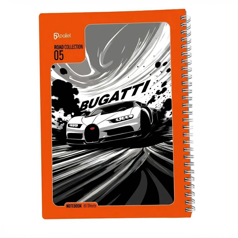 دفتر مشق 80 برگ پالت طرح ماشینی