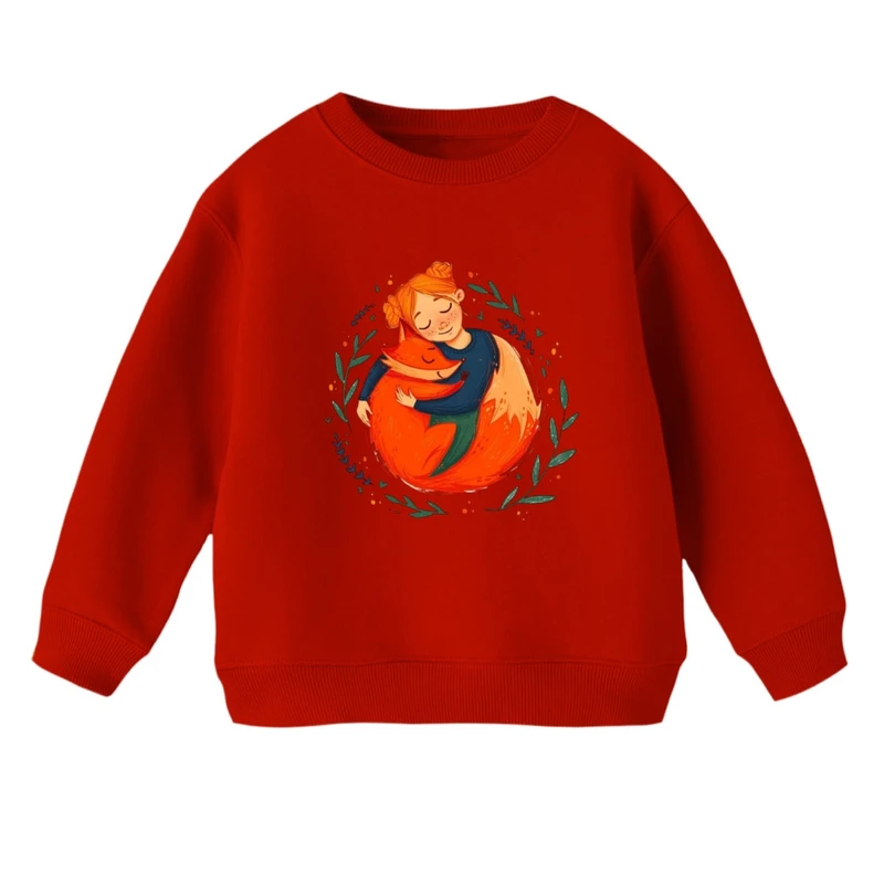 سویشرت بچگانه مدل دخترک و روباه کد 2