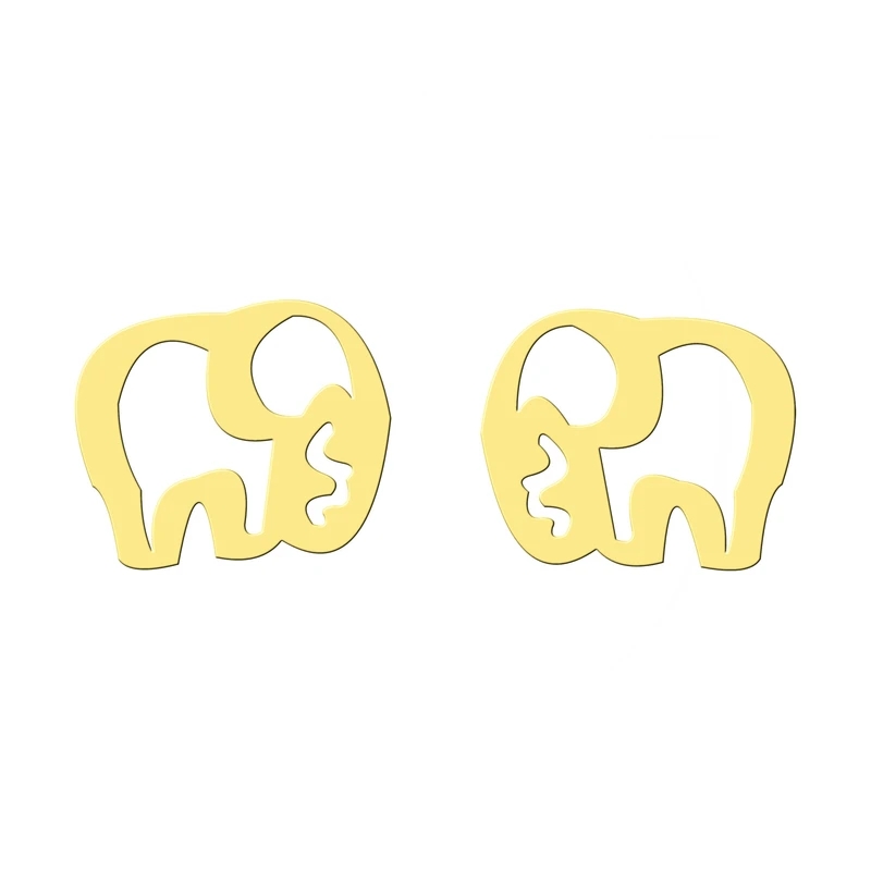 گوشواره طلا 18 عیار زنانه کرابو طرح فیل مدل Kr5165