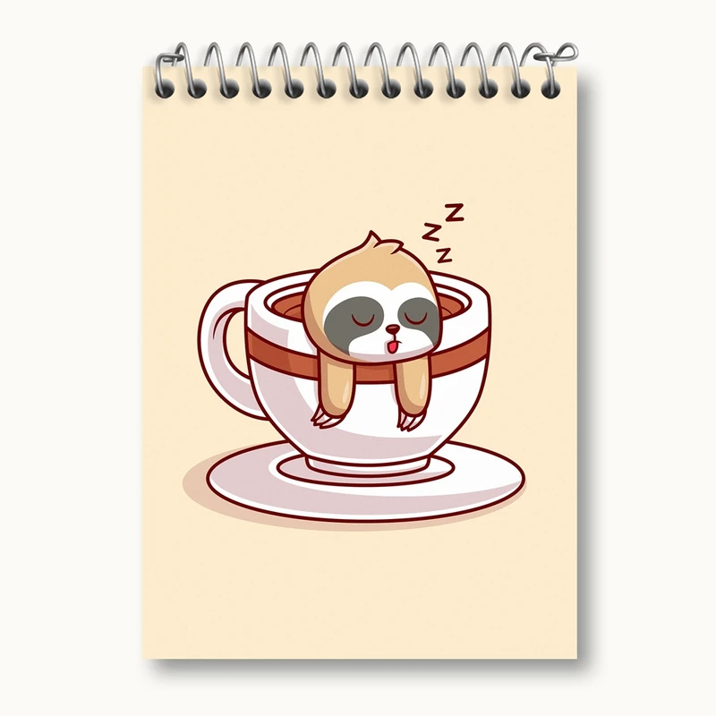 دفتر یادداشت 50 برگ خندالو مدل تنبل کد 26197