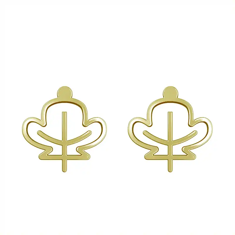 گوشواره طلا 18 عیار زنانه مدوپد مدل برگ کد GA1-15942