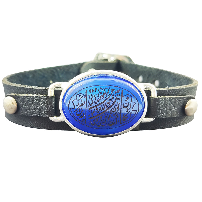 دستبند سلین کالا مدل عقیق کبود طرح وان یکاد COD-110