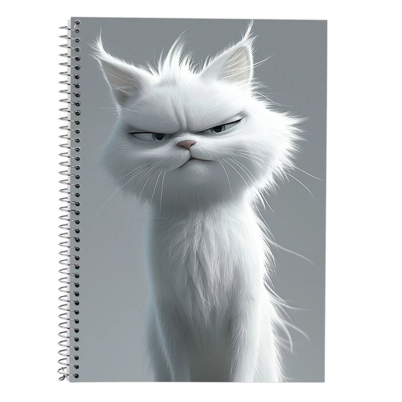 دفتر زبان 50 برگ مدوپد مدل سه خط طرح گربه کد DF14720