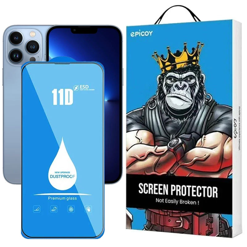 محافظ صفحه نمایش 11D اپیکوی مدل Blue ESD مناسب برای گوشی موبایل اپل iPhone 13 Pro Max/ 14 Plus