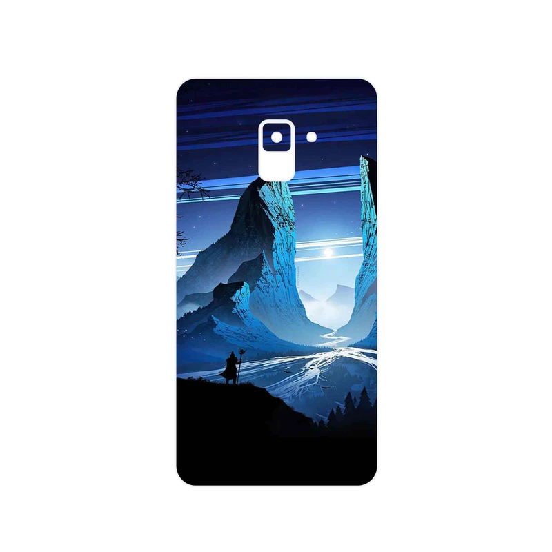 برچسب پوششی ماهوت مدل Blue Mountains Digital Art مناسب برای گوشی موبایل سامسونگ Galaxy A8 Plus 2018