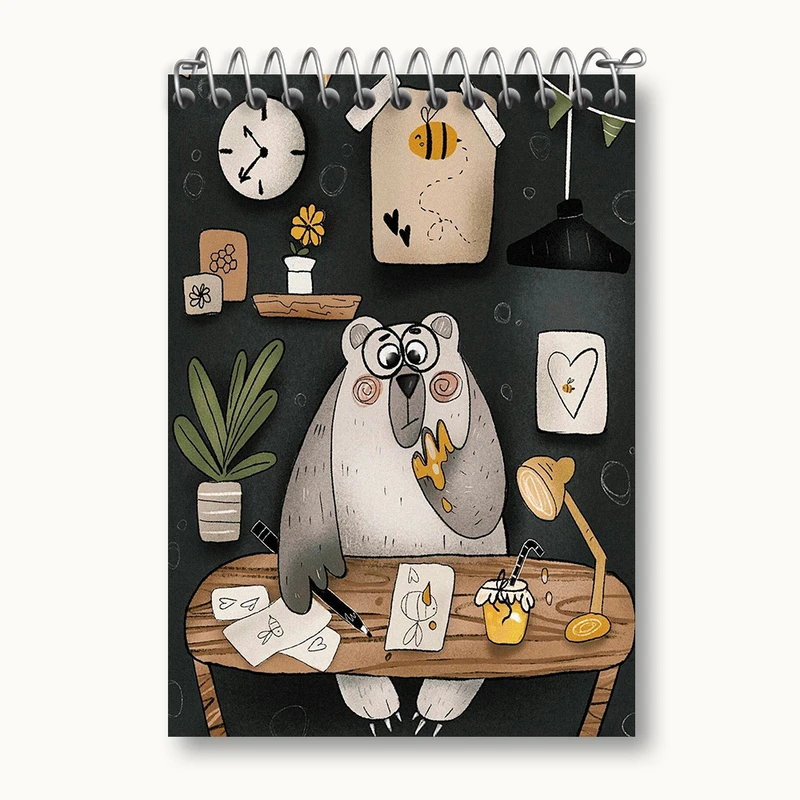 دفتر یادداشت 50 برگ خندالو طرح خرس بامزه کد N5677