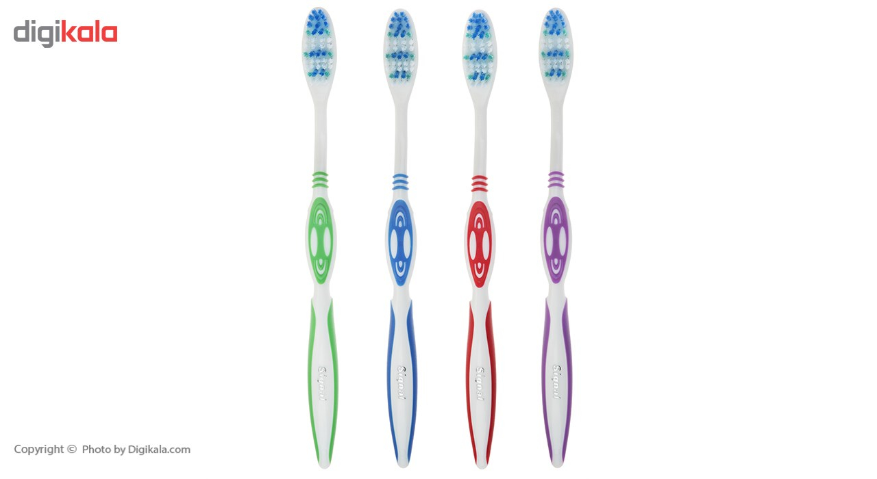 پک مسواک سیگنال مدل Anti Plaque Action بسته 4 عددی